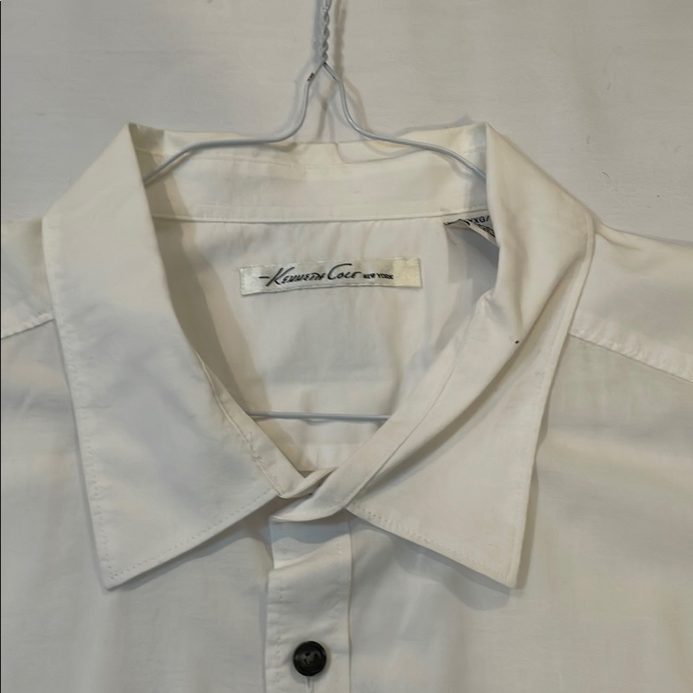 Kenneth Cole White Dress Shirt Classic Formal Style